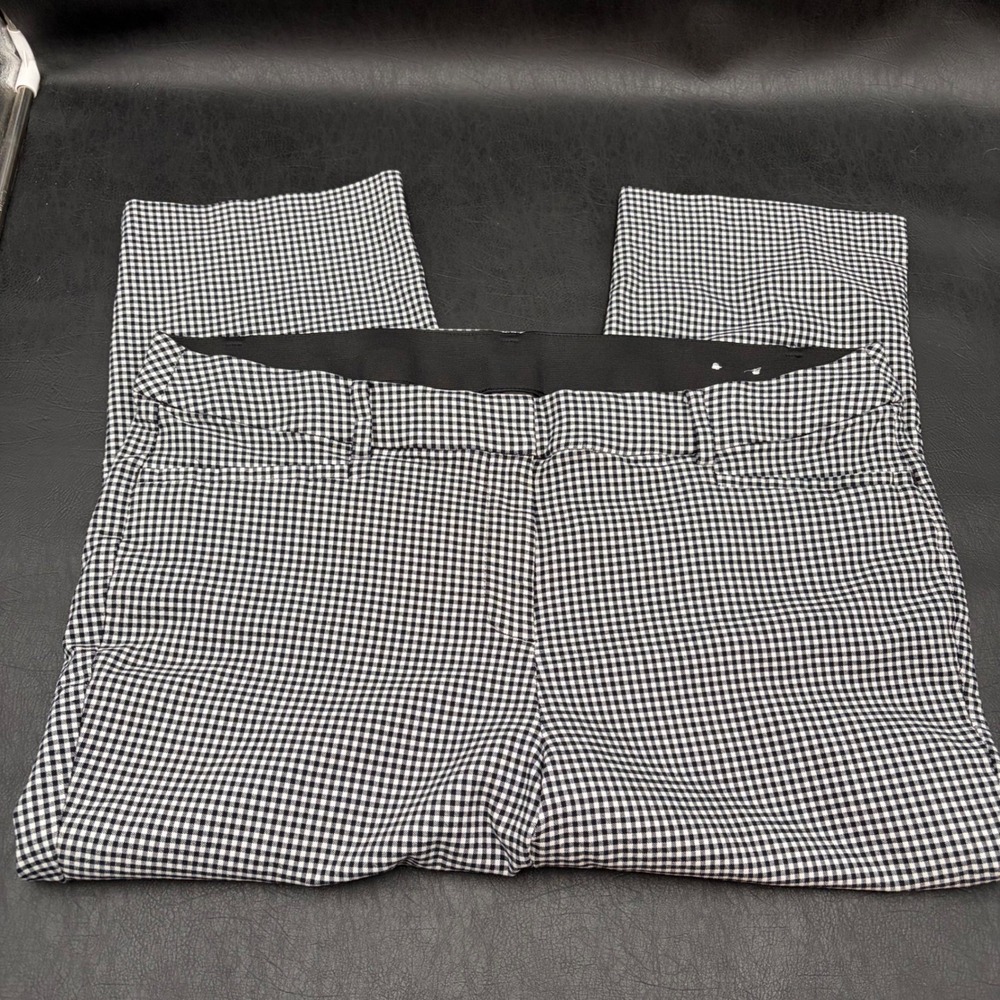 Lane Bryant Black White Gingham Ankle Pants Plus Size 20 Elastic Waist Slim Fit